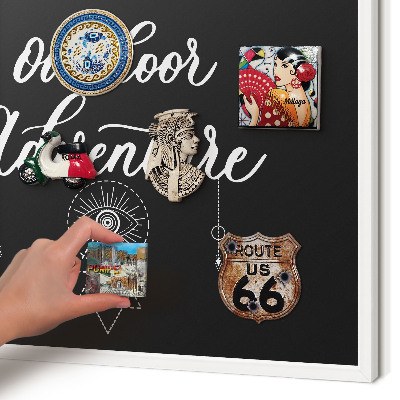 Decorative magnet board with a white frame Outdoor Adventure