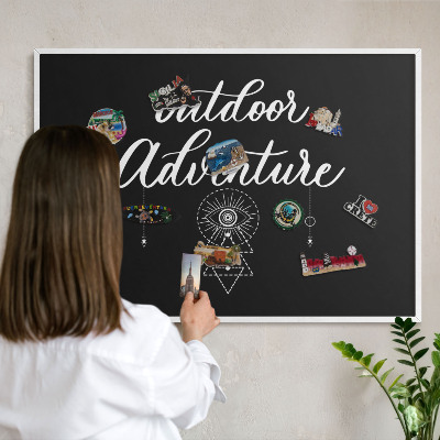 Decorative magnet board with a white frame Outdoor Adventure