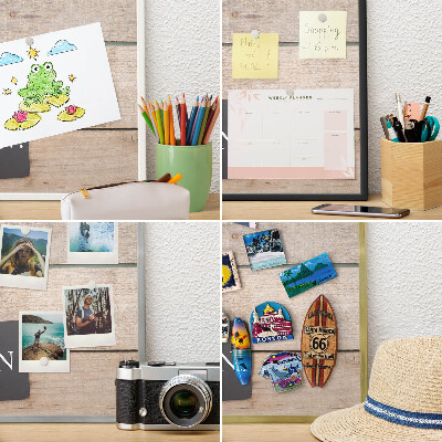 Magnetic board for travel magnets in a white frame Motivation every day