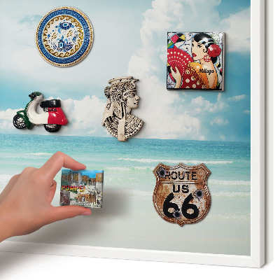 Decorative magnet board with a white frame Maritime harmony