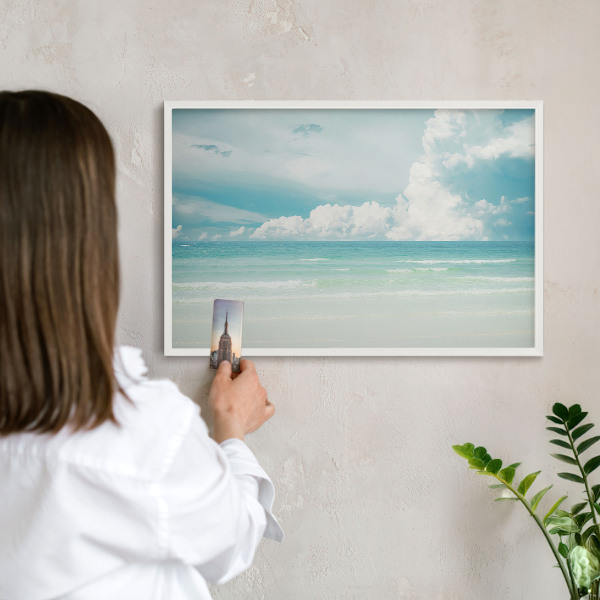 Decorative magnet board with a white frame Maritime harmony