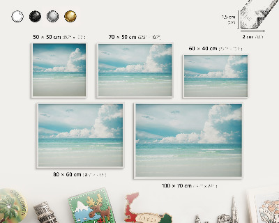 Decorative magnet board with a white frame Maritime harmony