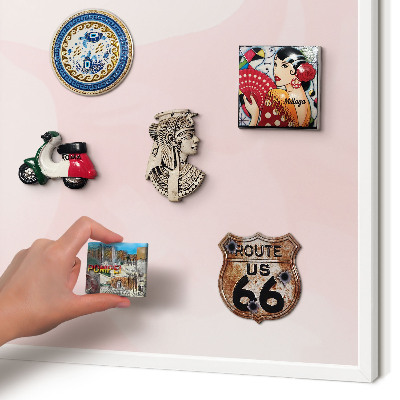 Decorative magnet board with a white frame Delicate pink