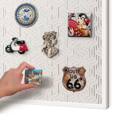 Decorative magnet board with a white frame Gentle waves
