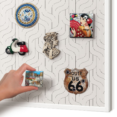 Decorative magnet board with a white frame Gentle waves