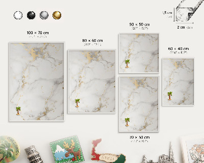 Decorative magnet board with a white frame Delicate elegance