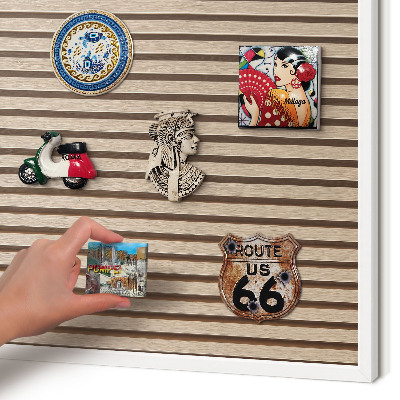 Magnetic board for travel magnets in a white frame Calm structure