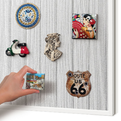 Decorative magnet board with a white frame Minimalist stripes