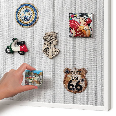 Decorative magnet board with a white frame Minimalist stripes