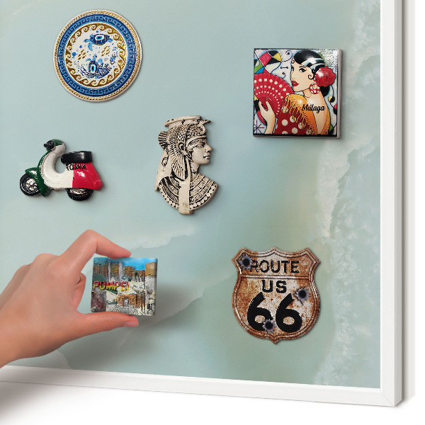 Decorative magnet board with a white frame Peaceful harmony