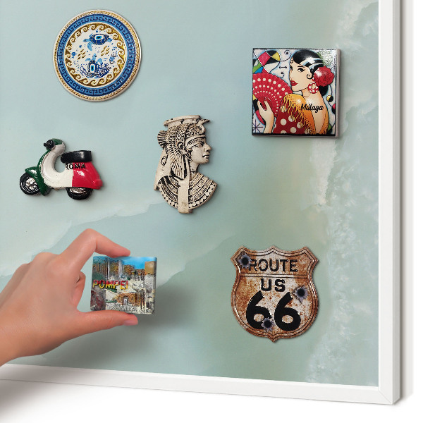 Decorative magnet board with a white frame Peaceful harmony