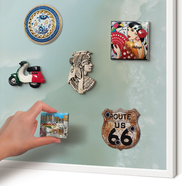 Decorative magnet board with a white frame Peaceful harmony