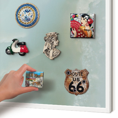 Decorative magnet board with a white frame Peaceful harmony