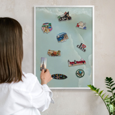 Decorative magnet board with a white frame Peaceful harmony
