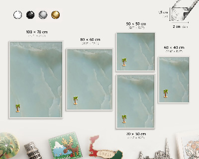 Decorative magnet board with a white frame Peaceful harmony