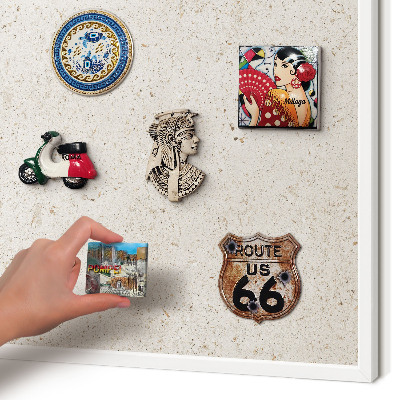 Decorative magnet board with a white frame Delicate background