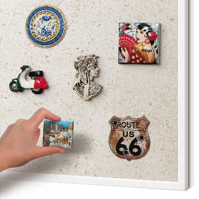 Decorative magnet board with a white frame Delicate background
