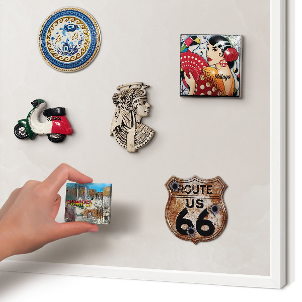 Decorative magnet board with a white frame Creamy texture