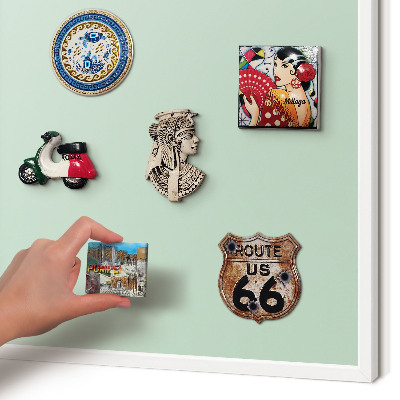 Decorative magnet board with a white frame Mint green