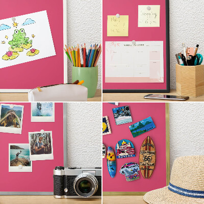 Decorative magnet board with a white frame Energy pink