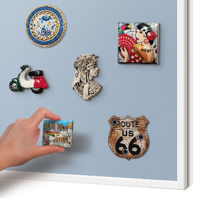 Decorative magnet board with a white frame Pastel blue