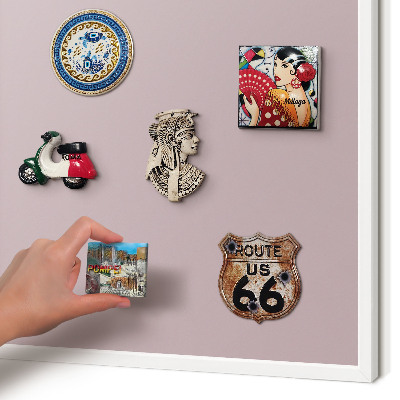 Decorative magnet board with a white frame Pastel lilac