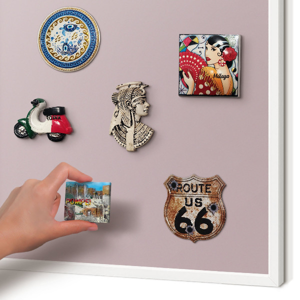 Decorative magnet board with a white frame Pastel lilac