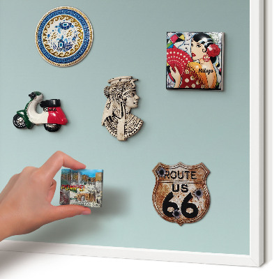 Decorative magnet board with a white frame Turquoise gradient