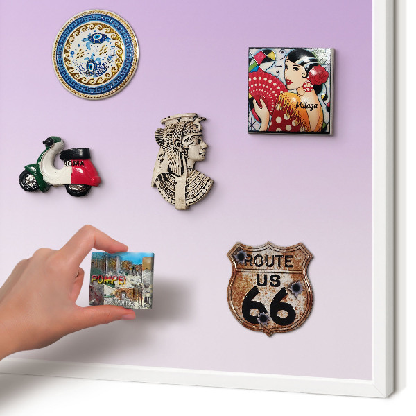 Decorative magnet board with a white frame Subtle gradient