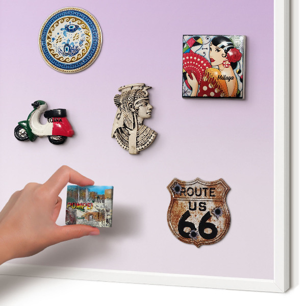 Decorative magnet board with a white frame Subtle gradient