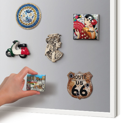 Decorative magnet board with a white frame Gray gradient