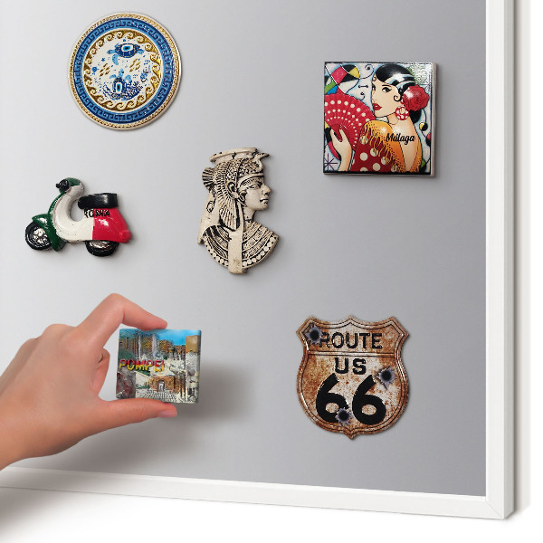 Decorative magnet board with a white frame Gray gradient