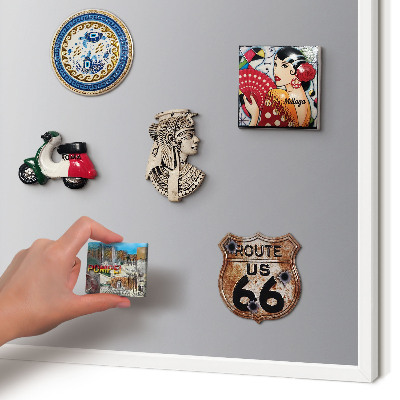Decorative magnet board with a white frame Gray gradient