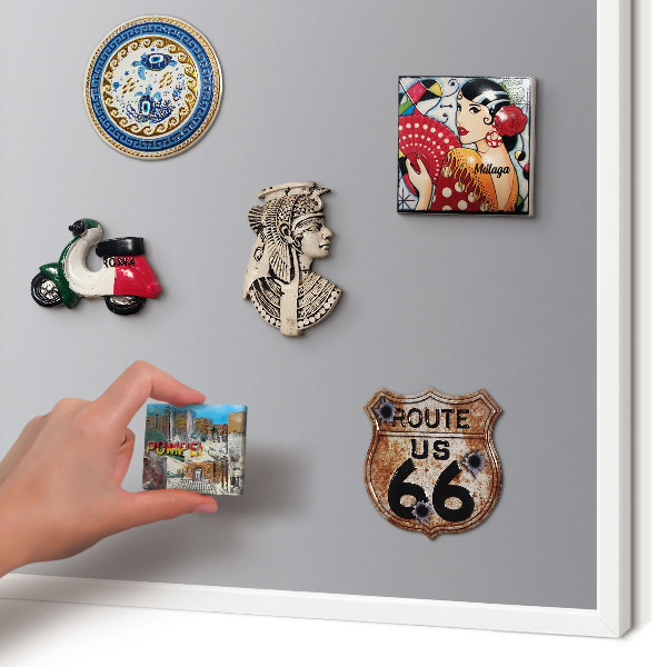 Decorative magnet board with a white frame Gray gradient