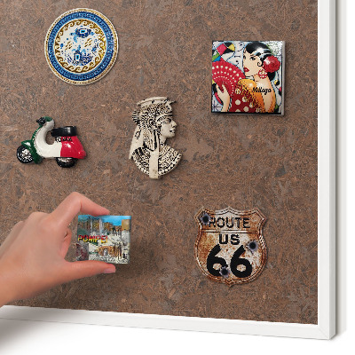 Decorative magnet board with a white frame Autumn carpet