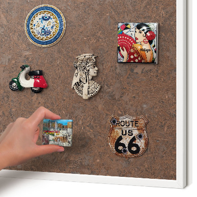 Decorative magnet board with a white frame Autumn carpet