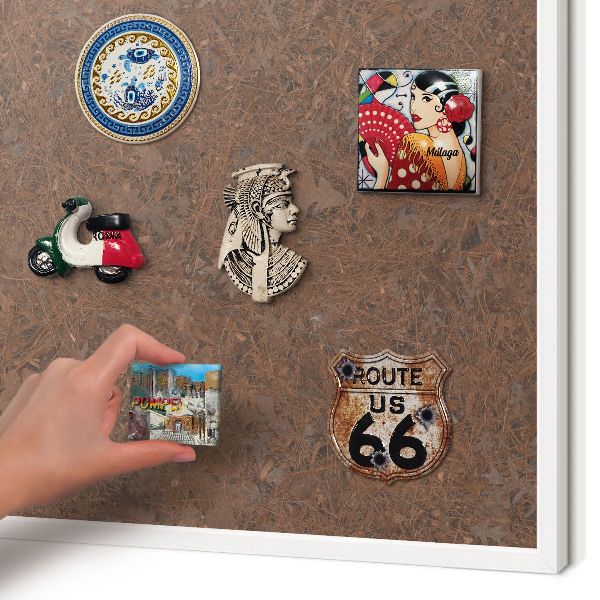 Decorative magnet board with a white frame Autumn carpet