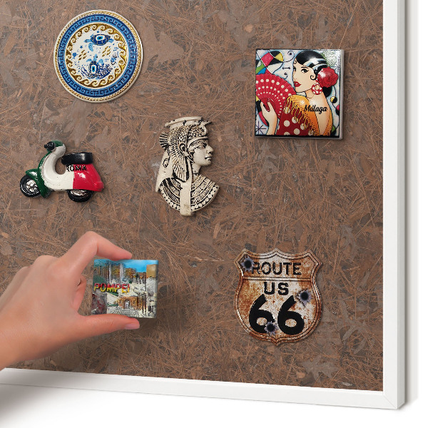 Decorative magnet board with a white frame Autumn carpet