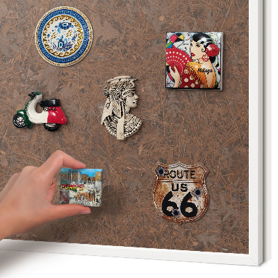 Decorative magnet board with a white frame Autumn carpet