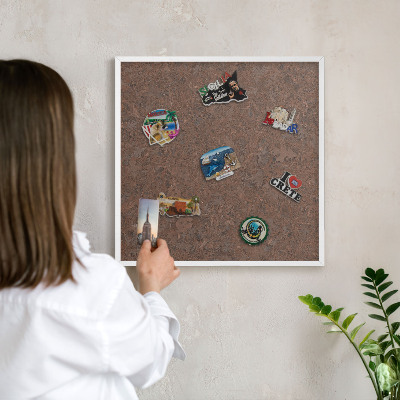 Decorative magnet board with a white frame Autumn carpet