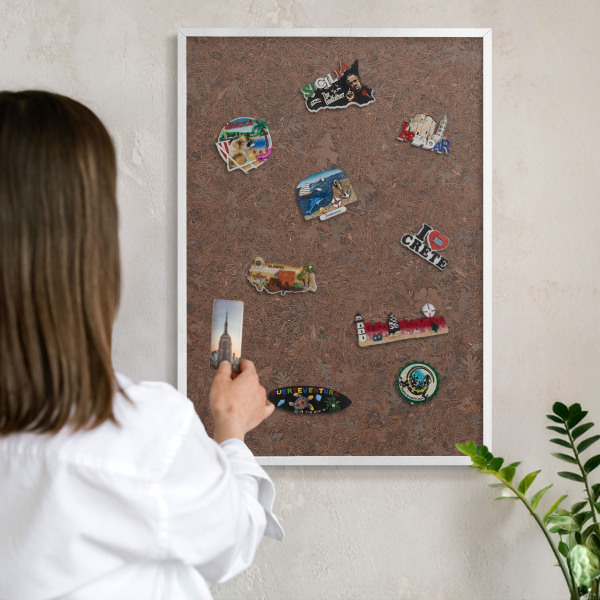Decorative magnet board with a white frame Autumn carpet