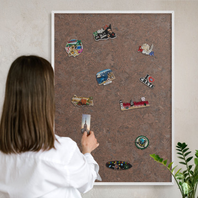 Decorative magnet board with a white frame Autumn carpet