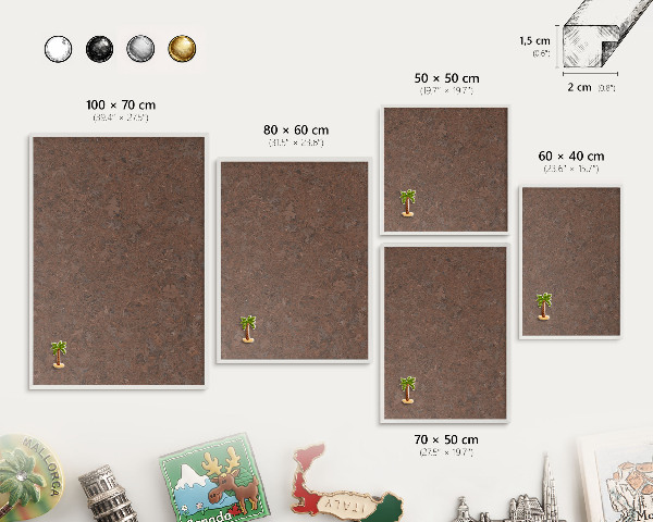 Decorative magnet board with a white frame Autumn carpet