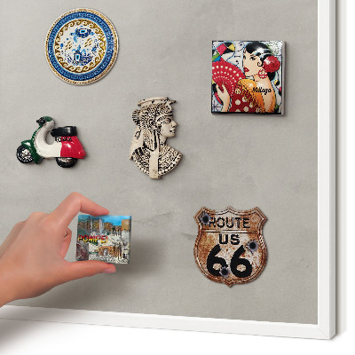 Decorative magnet board with a white frame Gray background