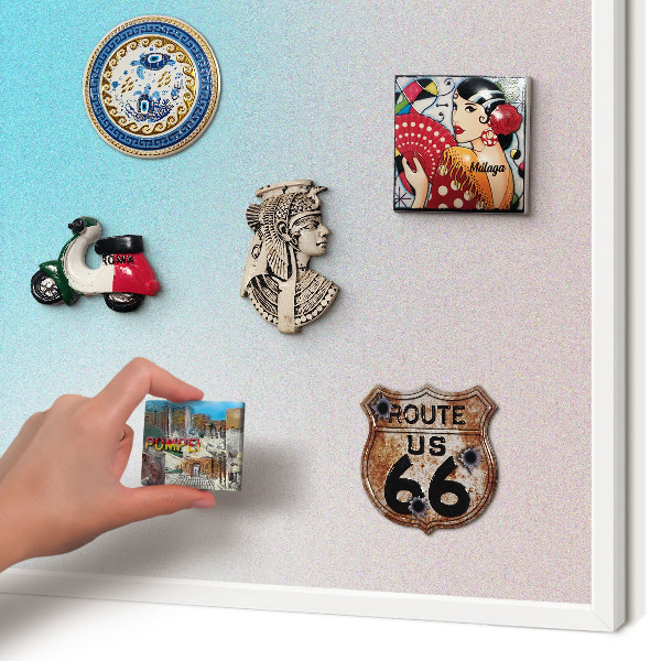 Decorative magnet board with a white frame Pastel abstraction