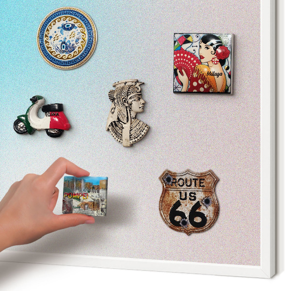 Decorative magnet board with a white frame Pastel abstraction
