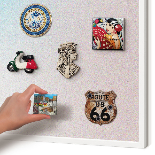 Decorative magnet board with a white frame Pastel abstraction
