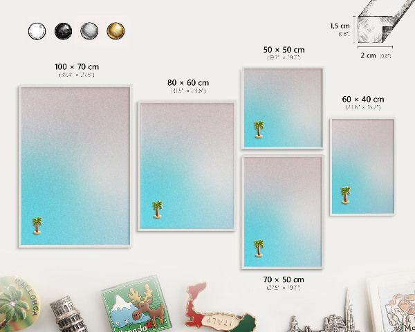 Decorative magnet board with a white frame Pastel abstraction