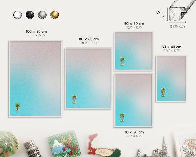 Decorative magnet board with a white frame Pastel abstraction