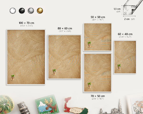Magnetic board for travel magnets in a white frame Structural lines